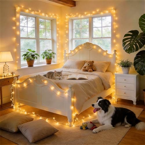 KNONEW 403ft 1000 LED Christmas String Lights Outdoor 8 Modes & Timer Fairy Light Plug in Waterproof LED Wedding Lights for Xmas Yard Tree Party Holiday Decor (Warm White) - Thumbnail 4