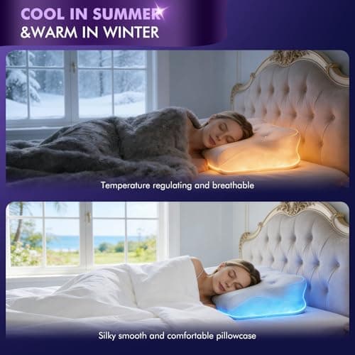 Dayme Orthopedic Memory Foam Pillows –Cooling Neck Pillow that Actually Cools,Cervical Support Pillow for Neck Pain Relief,Cervical Pillow for All Sleep Positions,Ergonomic Pillow,Cooling Pillow,Gray - Thumbnail 5