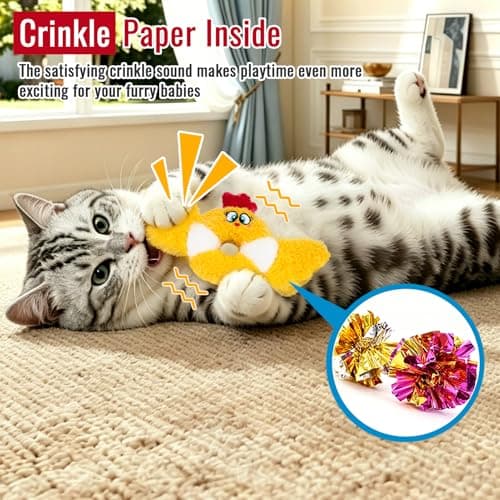 Retro Shaw Bird Cat Toy with Catnip & Silvervine - Interactive Realistic Kitten Toy with Crinkle Sound for Indoor Cats, Best Cat Kick Toy to Satisfy Natural Hunting Instincts - Thumbnail 3