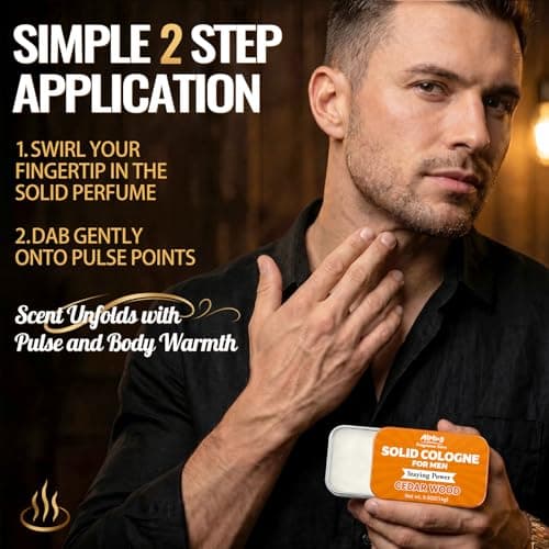 ALPLUG 6 Pack Solid Cologne Gifts for Men, Mens Cologne Gift with Cedar Wood, Bergamot, Sandalwood, Clary Sage, Vetiver, Ocean Perfume, Birthday Gifts for Him Dad Husband Boyfriend, Travel Gift - Thumbnail 5