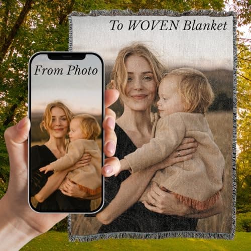 Pure Country Weavers Personalized Woven Photo Blanket - Not Printed - Custom Gift Picture Tapestry Throw 100% Cotton - Made in The USA (60x80) - Thumbnail 3