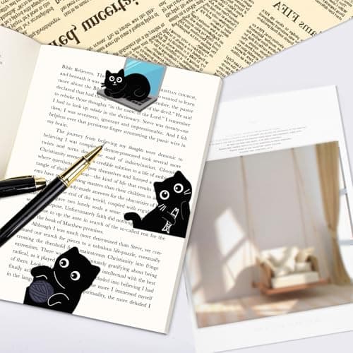 10Pcs Magnetic Bookmarks Cute Black Cat Bookmark, Mothers Day Gifts, Black Cat Gifts for Reading Women, Bookish Gift for Book Lovers, First Mothers Day Gift for New Mom - Thumbnail 4