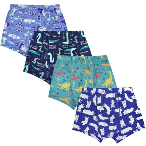 MOEMOE BABY Boys Boxer Briefs Soft and Comfortable Modal Toddler Underwear 4 Packs Multicolor - Image 1