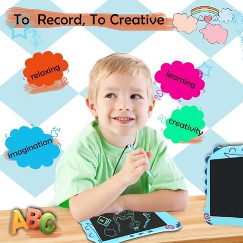 LCD Writing Tablet Dinosaur Toys for Boys Kids, Colorful Toddler Blue Toys Drawing Board, Educational Children Toy, Doodle Pad for 3 4 5 6 7 8 Year Old Boy Kid Birthday Party Christmas Gifts,8.5inch - Thumbnail 6