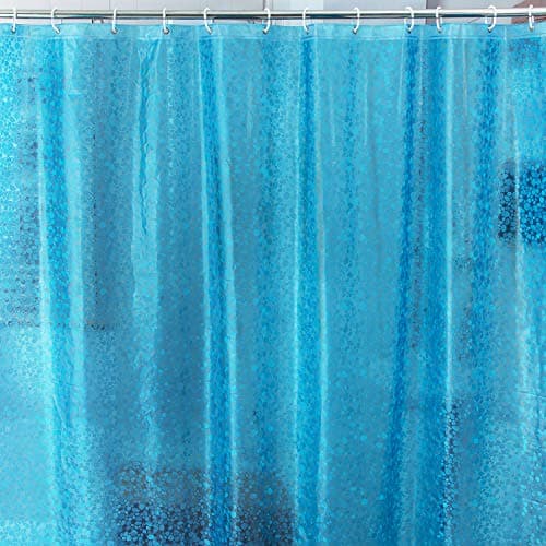 Bostofy Waterproof Shower Curtain Liner 8G EVA Thick Shower Curtain with Heavy Duty 3 Bottom Magnets, Shower Liner for Shower Stall, Bathtubs, 3D Pebble Pattern, 72 x 72,12 Hooks - Thumbnail 6