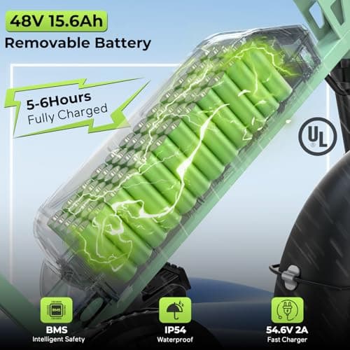 Tamobyke T16 Electric Bike for Teens & Childs, 1000W Motor 48V15.6Ah Removable Battery, 30MPH Off-Road Electric Bicycle,16"Fat Tire Ebike for Kids, 7-Speed,Dual Hydraulic Brakes, Fits Riders 5'0"-5'7" - Thumbnail 4