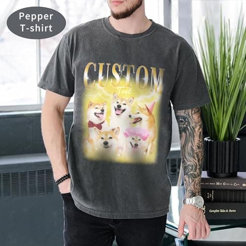 Custom T Shirts Bootleg Rap Tee Shirt Graphic Tees for Boyfriend/Girlfriend,Vintage Graphic Shirt Gift Idea Birthday (Black) - Thumbnail 3