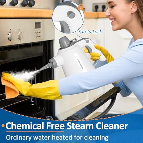 Spurgehom Handheld Steam Cleaner, Portable Steamer with 11 PCS Accessory & Safety Lock, Large Capacity Steam for Cleaning, Multipurpose Steam Cleaner for Home, Car, Window - Thumbnail 2