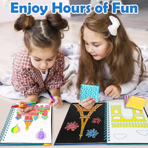 FUNNYB&G Foil Art Crafts for Kids Ages 4-8: Mother's Day 2026, Birthday Gift for Kids, Art and Crafts Supplies, Party Favors, Creative Toys for Kids 4 5 6 7 8 9 Years Old(Buildings) - Thumbnail 6