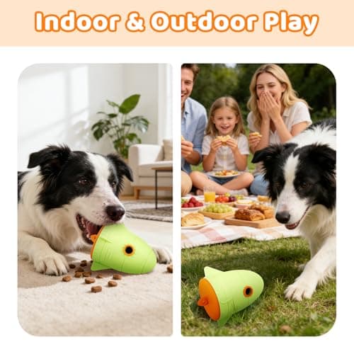 Dog Treat Toys for Medium Dogs & Small Dogs, Silicone Dog Toy Treat Dispenser Slow Feeder, Dog Interactive Toys for Boredom, Dog Enrichment Toys to Keep Them Busy, Interactive Dog Toy 1 Pack (Green) - Thumbnail 6