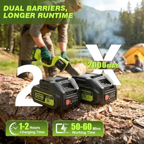Mini Chainsaw 8 Inch & 6 Inch Bar, Electric Small Chainsaw Battery Powered - Thumbnail 3