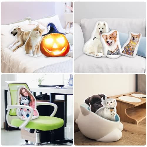 DGGW Customized Pillow - Duplex Printing Shape Photo Pillow with Pet, Idol, Face, Throw Pillow - Personalized Photo Gifts (36inches) - Thumbnail 6