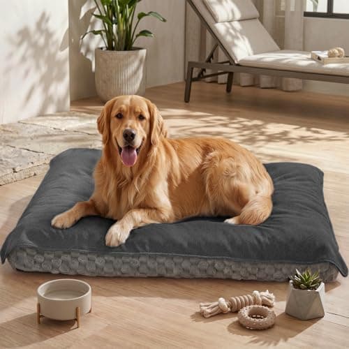 MontVoo Washable Dog Bed Cover, Absorbent Quick Dry Pet Bed Sheet, Easy Hair Removal Couch Cover for Dog/Cat, 32x45 Inches, Waterproof PU Backing Dog Bed Mat for Car Seat, Crate, Cover Only, Darkgrey - Image 1