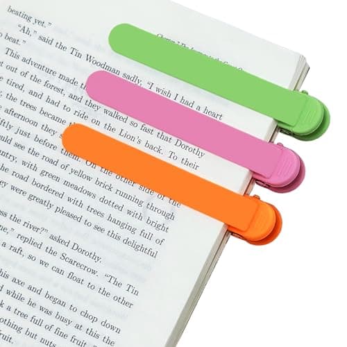 3pcs Silicone Automatic Bookmark, Unique Book Mark for Reading Book Lovers Women Men Kids Teachers, Bookmarks Page Holder Markers Clip Book Marks Reading Accessories Gifts