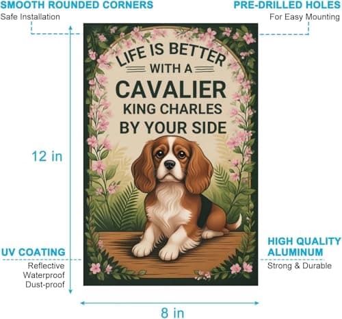 Carastora Vintage Dog Decorative Metal Sign, 12x8 Inch Funny Pet Wall Art Tin Sign for Kitchen, Bathroom, Home, Cafe, Bar Gift - Thumbnail 6