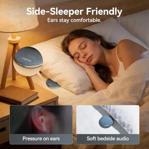Kinglucky Bluetooth Pillow Speaker for Sleeping, Mini Portable Under Pillow Speaker Built-in White Noise Sound Machine, Soft Immersive Sound Field, Headphone-Free Sleep Speaker for Side Sleeper - Thumbnail 3