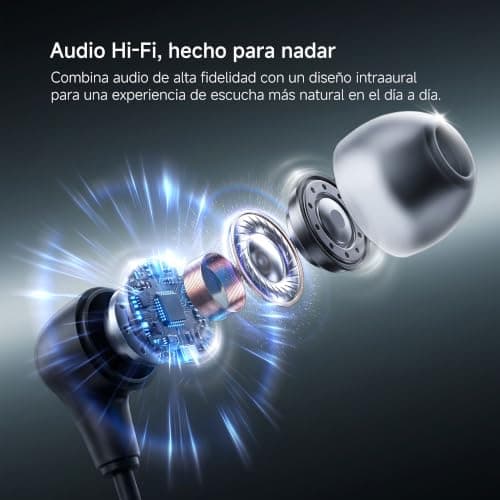 SollaWave AI Music Smart Goggles Swimming Headphones, Real-Time Voice Feedback + 4GB MP3 Player, 9-Axis Motion Tracking Swimming Earbuds, IP68 Waterproof Headphones for Swimming with App & AI Analysis - Thumbnail 5