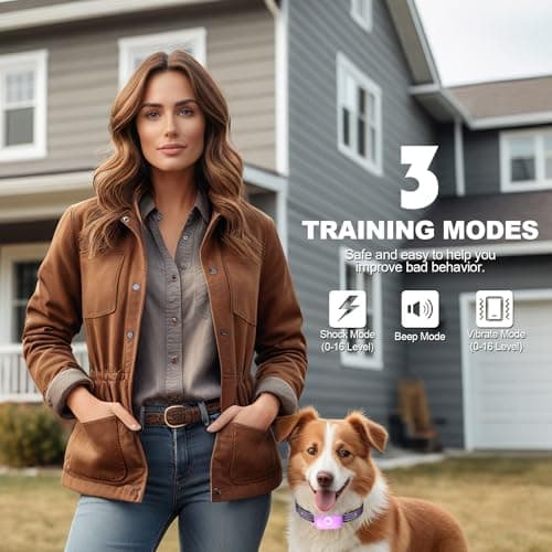 Heaflex Dog Shock Collar - 2600FT Dog Training Collar with Remote, 3 Modes(Beep/Vibration/Shock), Security Lock, IP68 Waterproof Rechargeable E-Collar for 10-120lbs All Breeds (Purple) - Thumbnail 2