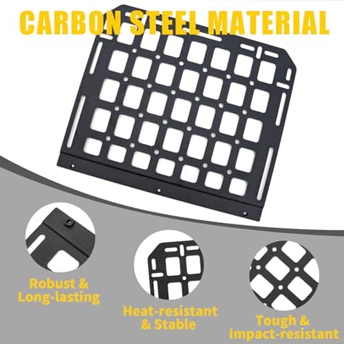 Maxzina Tactical Seat Back & Headrest Molle Panel Compatible with 2015-2025 2026 Ford F150 Tactical Seat Back Organizers Rigid Headrest Molle Panel Storage Shelf for 2024 Ford F-150 Accessories (6PCS) - Thumbnail 5