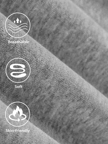 Crastimo Men Baggy Cotton Oversized Sweatpants Comfy Lightweight Loose Gym Trousers Easter Athletic Lounge Slacks Valentine's Day Gift for Him Gray M - Thumbnail 5