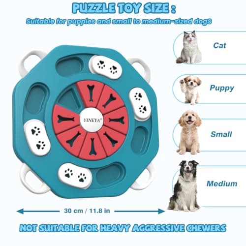 YINEYA Dog Puzzle Toy, Enrichment Toys for Dogs Training IQ & Treat Brain Games, Dog Toys to Keep Them Busy, Mental Stimulation for Dogs, Puppy Toy for Treat Dispensing, Puzzle for Small, Medium, Cats - Thumbnail 4
