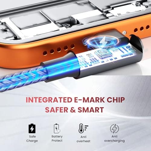 USB A/C to USB C Right Angle Cable, 90 Degree Type-C Braided Charging Cord 5FT, 4 in 2 USB Charging Cable,Universal Phone Charger Cord with Type-C,Micro USB,IP Port for iPhone17/16 Android Phones Pad - Thumbnail 5