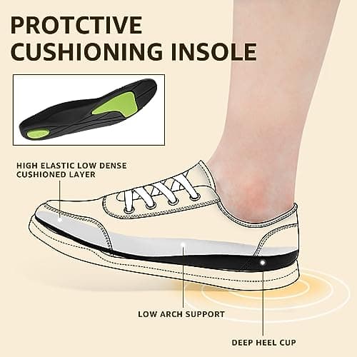 STQ Slip on Sneakers for Women Casual Shoes Canvas Tennis Classic Shoes Machine Washable Beige Size 8.5 - Thumbnail 5