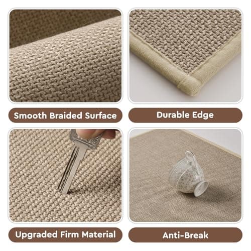 tchdio Kitchen Mats for Floor, Rubber Backed Kitchen Rugs Non Slip Washable, Superior Absorbent Kitchen Rug-Mat Easy to Clean, Comfort Kitchen Floor Mat Front of Sink (Beige, 20" × 32") - Thumbnail 5