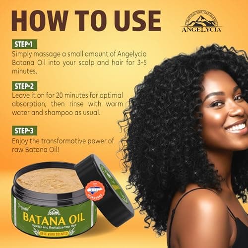ANGELYCIA Raw Batana Oil for Hair Growth & Scalp Stimulator – 100% Pure Hair Oil from Honduras – Dr. Sebi Organic Paste – Natural Hair Growth Products for Thicker Edges, Breakage & Split Ends - Thumbnail 4