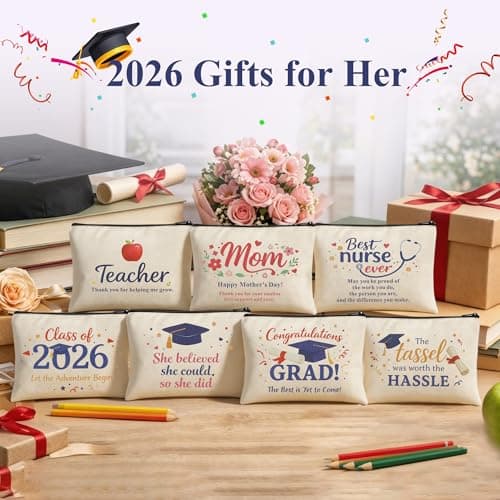 EURGANT Mothers Day Gifts for Mom - Makeup Bag for Women, Birthday Gift First Mother Day for Mom New Mom, Mothers Day Gifts Cosmetic Bag - Thumbnail 2