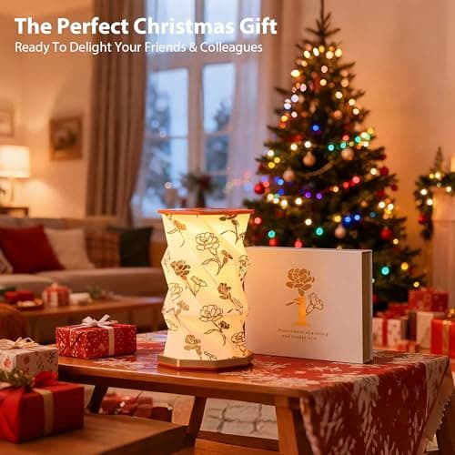 ZBOLE Birthday Flower Folding Rotating Lamp - January Carnation, Rechargeable Folding Paper Light, Elegant Gift Box – Ideal Anniversary, Birthday Gift for Women, Mom, Sister, Grandma-Orange - Thumbnail 6