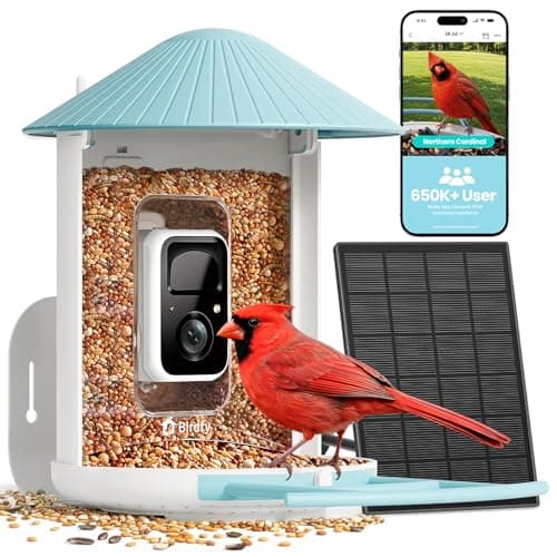 NETVUE by Birdfy Smart Bird Feeder with 2K HD AI Camera Solar Powered, Wireless Wildbird Watching, Live Stream&Color Night Vision, Auto-Capture & Notify, Free Cloud Storage(AI by Subscription) - Image 1