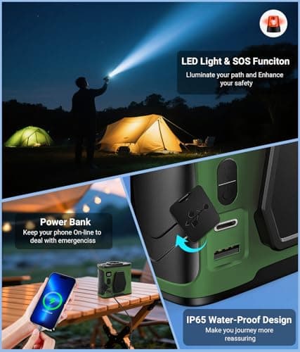 AuraliBrite 20000RPM Wearable Waist Clip Fan, 10000mAh 40H Long Lasting Brushless Motor, Hands-Free Cooling Fan For Jobsite Camping - Thumbnail 5
