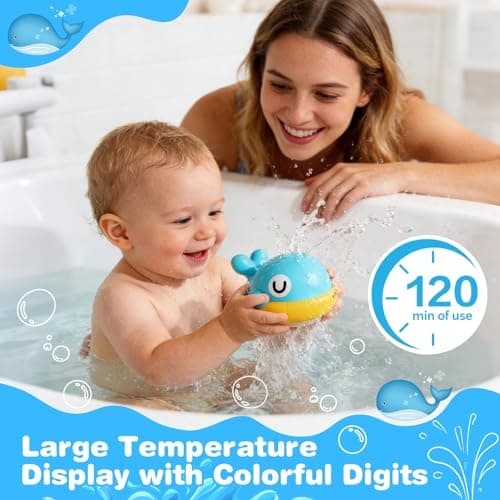 Light Up Whale Sprinkler Baby Bath Toys for Kids Ages 1-3, Pool Water Toys for Toddlers Bathtub Fountain Toys, Birthday Gifts for 1 2 3 Year Old Boys & Girls - Thumbnail 4
