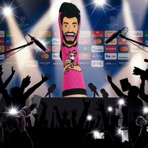 Fathers Day Gift From Daughter Wife Son Funny Socks for Men, Fun Soccer Fan Socks, 360 Character Crew Socks for Men, Novelty Crew Socks,Cool Soccer Gifts for Teens,Youth,Sports Fans and Players - Thumbnail 3