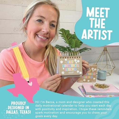 Hadley Designs Daily Motivational Quotes for Desk - Inspirational Desk Calendar 2026, Motivational Desks Calendars 2026, Perpetual Calendar, Daily Affirmations for Women, Teacher Appreciation Gifts - Thumbnail 2