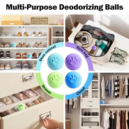 SCENTORINI Shoe Deodorizer Balls, 12 Pack Sneaker Deodorizer Balls, Odor Eliminator for Smell Shoes, Long Lasting Shoe Freshener for Gym Bags, Drawers and Small Spaces - Thumbnail 6