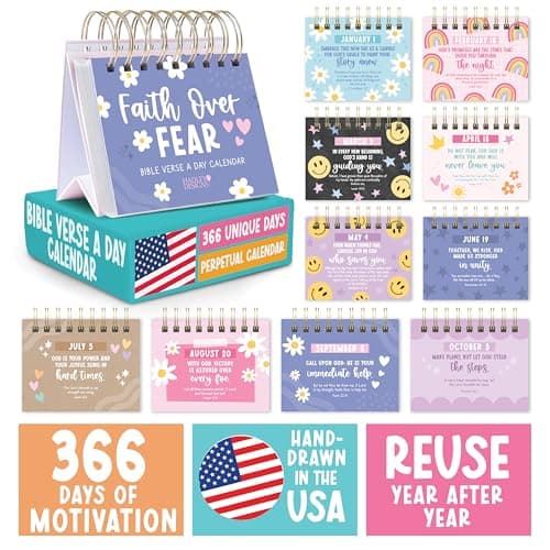Daily Bible Verse Desk Flip Calendar 2026 - Daily Scripture Flip Calendar, Inspirational Desk Calendars 2026, Christian Perpetual Calendars, Motivational Quotes for Desks, Christian Easter Gifts - Thumbnail 3