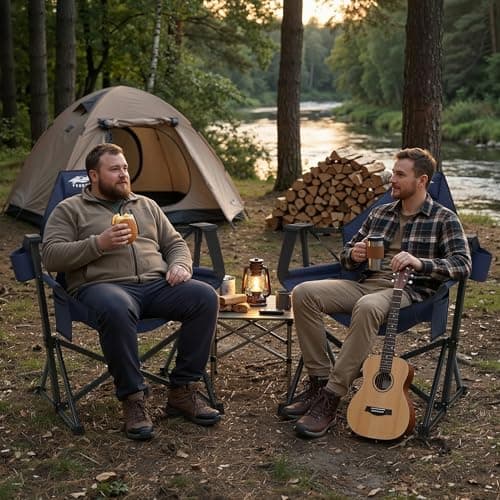 Fragess Hammock Camping Chair, Portable Camping Hammock Chair with Adjustable Back, Folding Hammock Chair Supports 330lbs, Rocking Camping Chair for Lawn, Camping, Patio, Traveling, Stargazer-Blue - Thumbnail 6