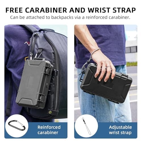 Flymile Osmo 360 Carrying Case, Portable Waterproof Hard Travel Storage Bag 4 x battery/Charging Hub for DJI Osmo 360 Camera Accessories(Case Only) - Thumbnail 6