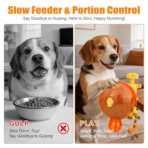AOFANPET Cat Slow Feeder Puzzle Toy with Clamp Mount, Interactive Spinning Ball Treat Dispenser, Adjustable Feeding Openings for Dry Food, Enrichment Food Dispenser for Indoor/Outdoor, Cats/Small Dogs - Thumbnail 4