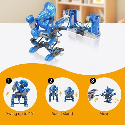 RiteHold Hydraulic Boxing Bots, STEM Building Kit for Kids, Build 2 Hydraulic-Powered Battle Robots, STEM Educational Fighting Robot Toy Set, Christmas Birthday Gift for Boys & Girls Ages 8-18 Adults - Thumbnail 3