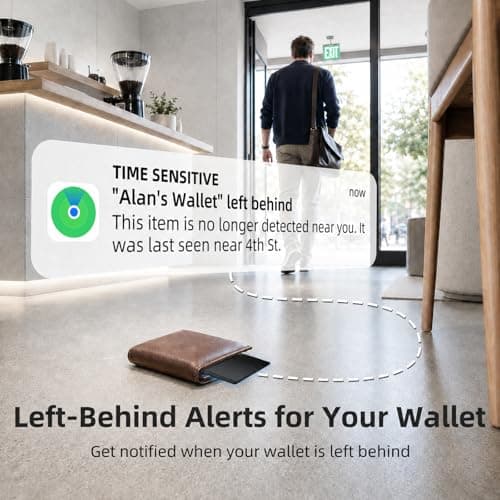 UQO Wallet Tracker Card, Works with Apple Find My, Wireless Charging Rechargeable Item Finder for Wallet, Passport & Travel, iOS Only - Thumbnail 6