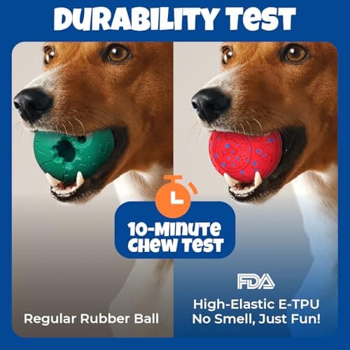 Fsitego Dog Balls: Interactive Dog Ball Auto Rolling - Interactive Dog Toys for Aggressive Chewers - Bouncy & Throwable, Type-C Rechargeable, Washable, for Small & Medium & Large Dogs – Red - Thumbnail 3
