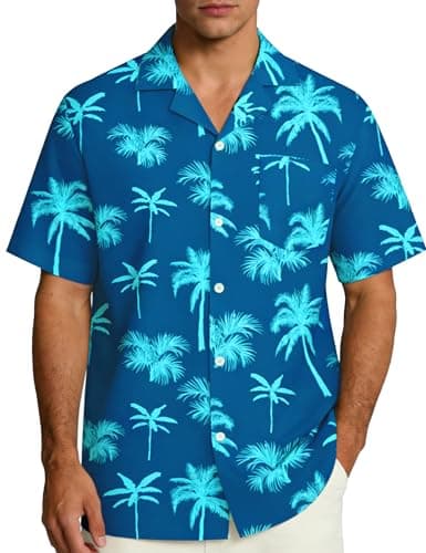 EoBeKee Hawaiian Shirt for Men Short Sleeve, Casual Button Down Shirts Tropical Beach Aloha Shirt for Summer Trip Vacation - Image 1