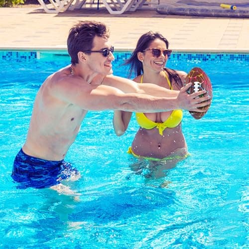 Jasonwell Pool Beach Water Football - Strong Grip Waterproof Football for All-Weather Play Pool Toys Beach Games Outdoor Sports Lake Toy Christmas Birthday Gifts for Kids Boys Teens Adults (BN, No.3) - Thumbnail 4