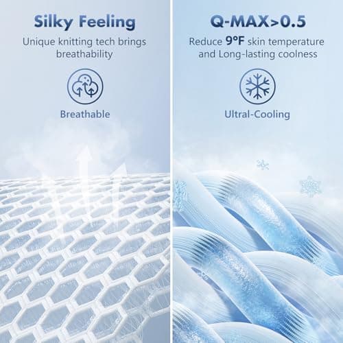 GOHERO Cooling Blanket Queen - Arc-Chill Q-Max >0.5 Cool Summer Blanket for Hot Sleepers - Double Design Lightweight Blanket Absorbs Heat to Keep Cool on Warm Nights(90"x90") Blue - Thumbnail 3