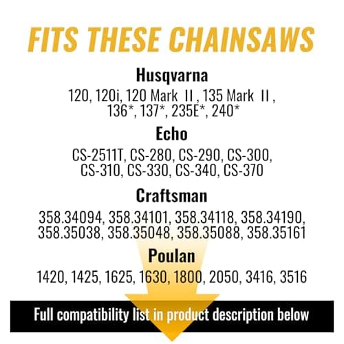 3 Pack 14 Inch Semi-Chisel Chainsaw Chain, 3/8"LP Pitch .050" Gauge 52 Drive Links Replacement Saw Chain Fit for Husqvarna Craftsman Poulan Greenworks - Thumbnail 3