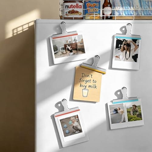 HOUSE AGAIN 8 Pack Chip Clips Bag Clips, Magnetic Bag Clip Covered with Silicone, Chip and Bag Clips for Food Storage Heavy Duty, Stainless Steel Food Clip for Snack, Kitchen, Refrigerator,Office - Thumbnail 6