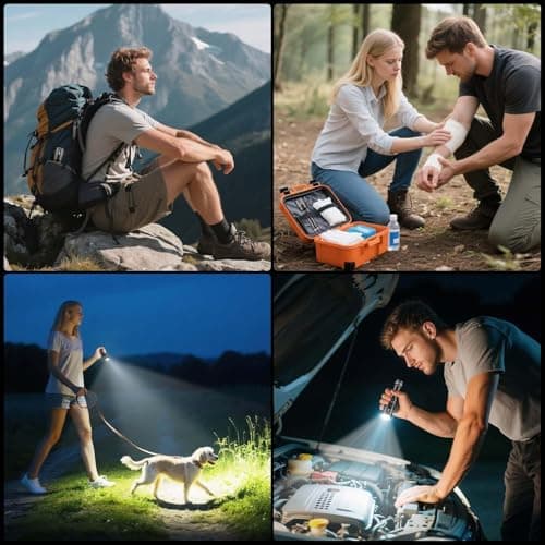 Jayxinli Rechargeable Flashlights High Lumens, High Powered 20000 Lumen Flashlight with 5000mAh Battery, LCD Display, 5 Modes, Zoomable, IP67 Waterproof, LED Flash Light for Camping, Dog Walking - Thumbnail 6
